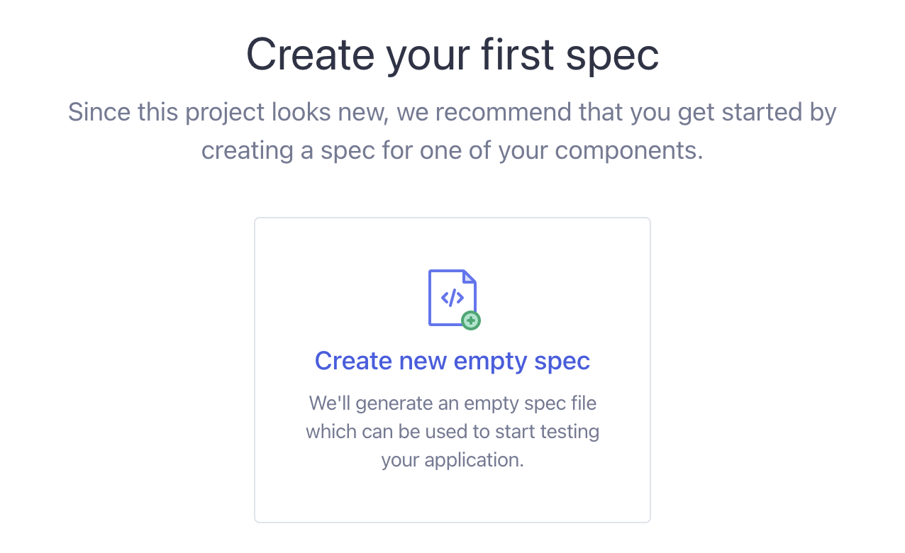 create first spec