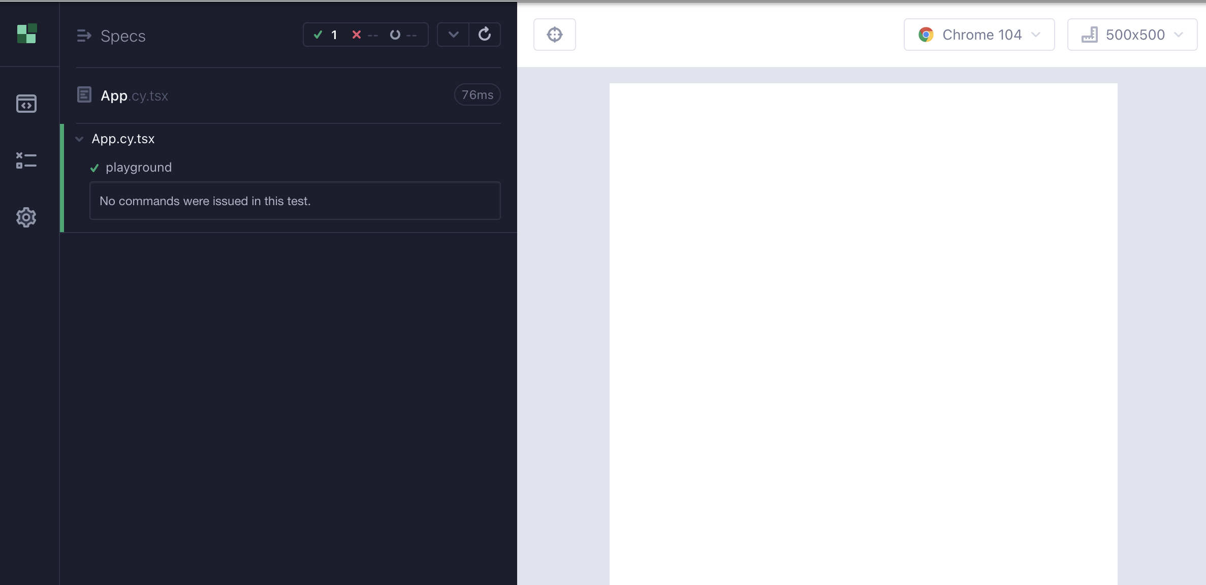 initial test run